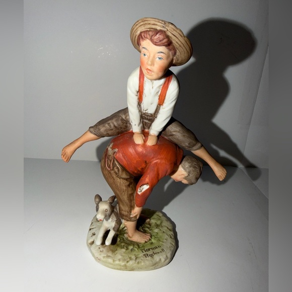 Other - Vintage 1973 Norman Rockwell "Leapfrog" Figurine - Dave Grossman Designs (NR 9)